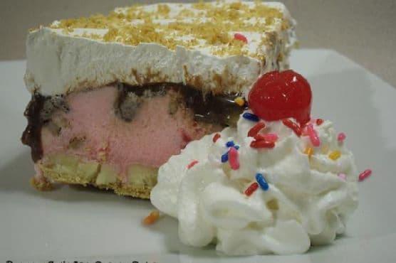 Banana Split Sundae Ice Cream Cake image