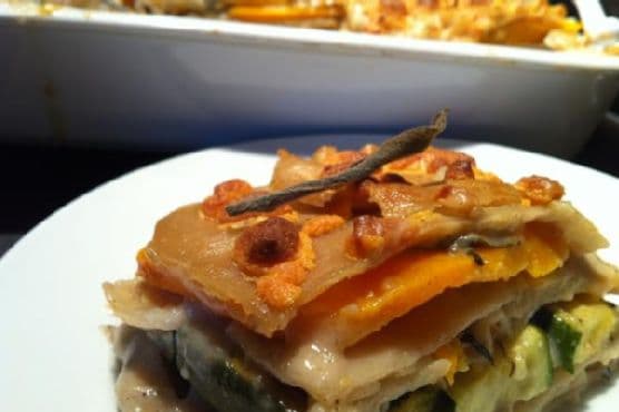 Butternut Squash and Zucchini Lasagna-Gluten free, Vegan image