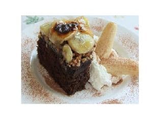 Devil's Food Cake With Caramelized Bananas image
