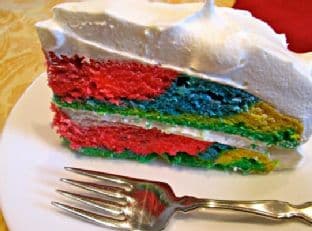 Super Man Cake with Fluffy White Topping image