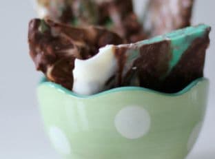 Chocolate Mint Marble Bark with Almonds image